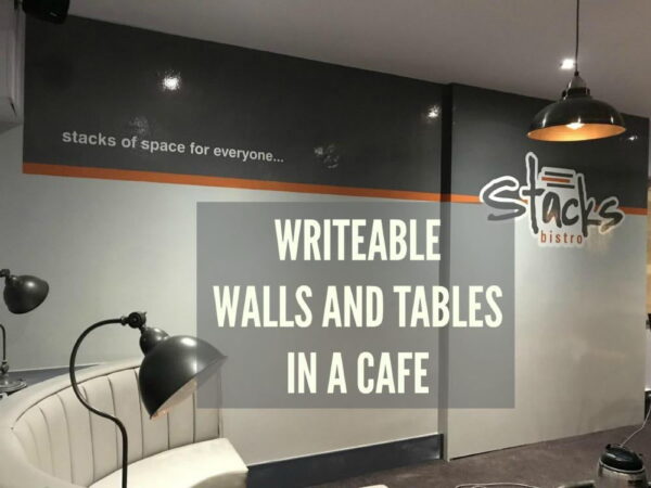 Writeable Walls and Tables in a Café