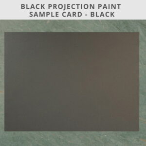 Black projector screen paint sample A4 card