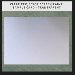 Clear projector screen paint sample A4 card
