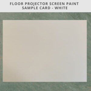 Floor projector screen paint sample A4 card