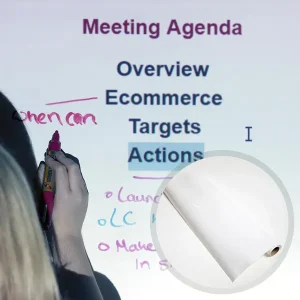 Projection screen whiteboard film