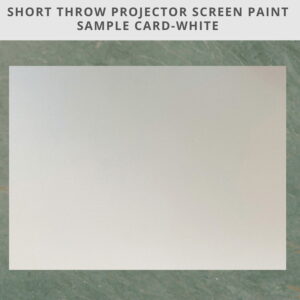 Short throw projector screen paint sample A4 card