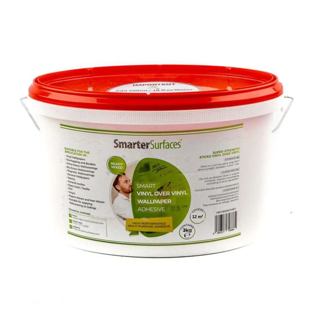 Smart Vinyl Over Vinyl Wallpaper Adhesive